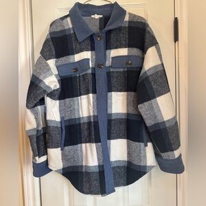 GeeGee fleece and corduroy Plaid Jacket